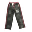 Valley Dream Letter‑Print Side‑Stripe Wide‑Leg Sweatpants, Vintage Washed‑Black Burgundy Unisex Streetwear Trousers