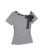 Women's Slim Fit Short-Sleeve T-Shirt with Bow Tie