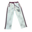 Valley Dream Letter‑Print Side‑Stripe Wide‑Leg Sweatpants, Heather Grey‑Burgundy Unisex Streetwear Trousers
