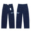 Valley Letter‑Embroidered Carpenter Baggy Jeans, Dark‑Blue Raw‑Wash Unisex Wide‑Leg Denim Pants