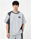 Irregular Color-Block Stripe Short-Sleeve Top