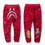 BAPE Red Camo Shark Sweatpants – Bold Streetwear Joggers