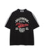 Contrast color letter print short sleeves