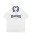 American retro lapel zipper short sleeves