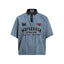 Washed striped short-sleeved shirt