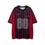 Vertical stripe print short sleeves