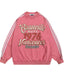 Retro distressed round neck sweatshirt