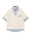 Faux two-piece polo shirt