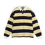 Striped contrast lapel sweatshirt