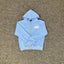 Sky Blue Zip-Up Hoodie | Minimalist Streetwear Hoodie with Embroidered Logo Detail