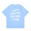 Anti Social Social Club Classic Logo T-Shirt - Light Blue/White