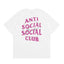 Anti Social Social Club Pink Lightning Circle Logo T-Shirt - White