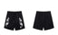 Hellstar Black Flame Print Shorts