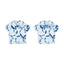 Gallery Dept. Splatter Tie-Dye Short Sleeve T-Shirt - Blue/White