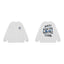 Anti Social Social Club Blue Circle Logo Long Sleeve T-Shirt - White
