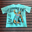 Valleydream Cyan Basketball Player Retro Portrait Vintage T-Shirt