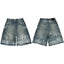 Gallery Dept. Spray Stripe & Paint Splatter Denim Shorts