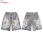 VALEFOREVER Vintage Washed Denim Shorts with White 41 Embroidery Print