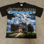 VALEFOREVER Black Haunted House Ghost Vintage Horror Graphic Short Sleeve T-Shirt