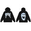 Revenge Ice Blue Splatter Skull Arch Logo Pullover Hoodie