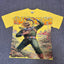 VALEFOREVER Yellow Skeleton Astronaut Vintage Graphic Short Sleeve T-Shirt