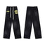 Black Hellstar Yellow Graphic Flare Sweatpants