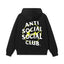 Anti Social Social Club Yellow Circle Logo Hoodie - Black/White