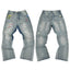 Gallery Dept. Painted Graffiti & Distressed Light Wash Denim Jeans