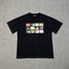 Corteiz “Alcatraz Grid” Black T-Shirt — Colorful Block Graphic on Oversized Streetwear Tee