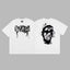 Revenge Smoke & Ink Skull Graphic Short Sleeve T-Shirt White