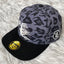 Hellstar Grey Leopard Black Brim Flame Star Flat Brim Cap