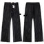 Gallery Dept. Paint Splatter & Contrast Panel Black Cargo Pants