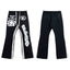 Black Hellstar Split Side Flare Sweatpants