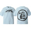 Hellstar Light Blue Portrait Flame Graphic Tee