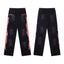 Hellstar Black Red Flame Side Print Sweatpants