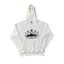 White Vintage Star Graphic Hoodie – Oversized Streetwear Pullover Sweatshirt