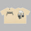 Revenge Silver Arch Logo & Hockey Mask Graphic Short Sleeve T-Shirt Beige