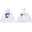 Revenge White Angel Painting Blue Arch Logo Pullover Hoodie