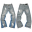 Gallery Dept. Contrast Side Panel Washed Black Denim Jeans
