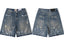 Gallery Dept. Vintage Paint Splatter Denim Shorts - Dark Blue