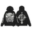 Revenge Ribcage Spine Crosshair Arch Logo Pullover Hoodie