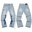 Gallery Dept. Contrast Side Panel & Paint Splatter Light Wash Denim Jeans