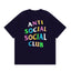 Anti Social Social Club Multi-Color Letters Logo T-Shirt - Navy Blue