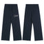 Navy Blue Minimalist Straight-Leg Sweatpants | Premium Streetwear Pants with Logo Detail
