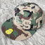 Hellstar Camo Neon Green Chenille Letter Flat Brim Cap