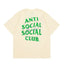 Anti Social Social Club Green Lightning Circle Logo T-Shirt - Cream