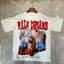 Valleydream White Red Bold Letter Surreal Scenery Vintage T-Shirt