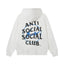 Anti Social Social Club Blue Circle Logo Hoodie - White/Black