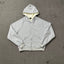 Grey Zip-Up Hoodie | Minimalist Streetwear Hoodie with Contrast Hood Detail