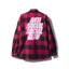 Anti Social Social Club Plaid Flannel Shirt - Red/Pink
